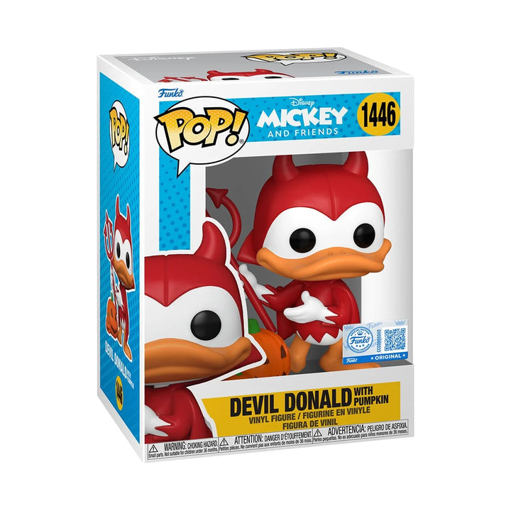 Funko POP! Disney Mickey and Friends #1446 Devil Donald with Pumpkin (Specialty Series) Vinyl Figure