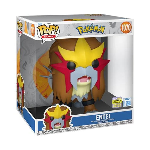 Funko POP! Pokémon Entei Jumbo 10-Inch Vinyl Figure #1070 - 2025 SDCC Convention Exclusive