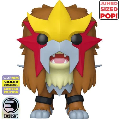 Funko POP! Pokémon Entei Jumbo 10-Inch Vinyl Figure #1070 - 2025 SDCC Convention Exclusive