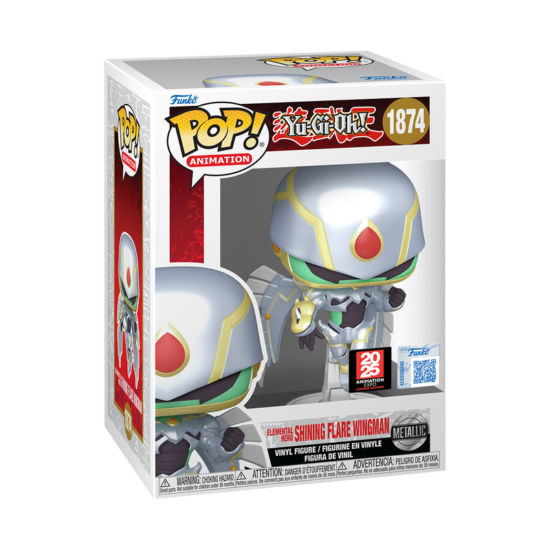 Funko Pop! Yu-Gi-Oh! Elemental Hero Shining Flare Wingman 1874 METALLIC ANIMation EXPO 2025