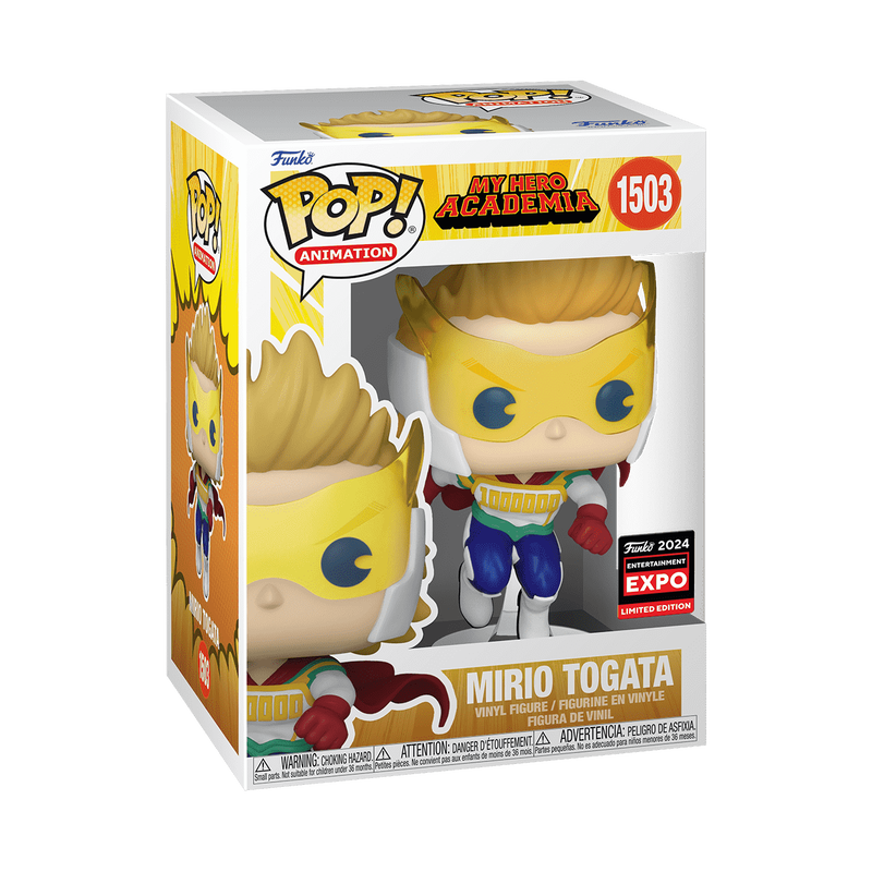My Hero Academia Helmeted Mirio Togata (Lemillion) Funko Pop! Vinyl Figure (2024 Limited Edition Entertainment Expo Sticker)