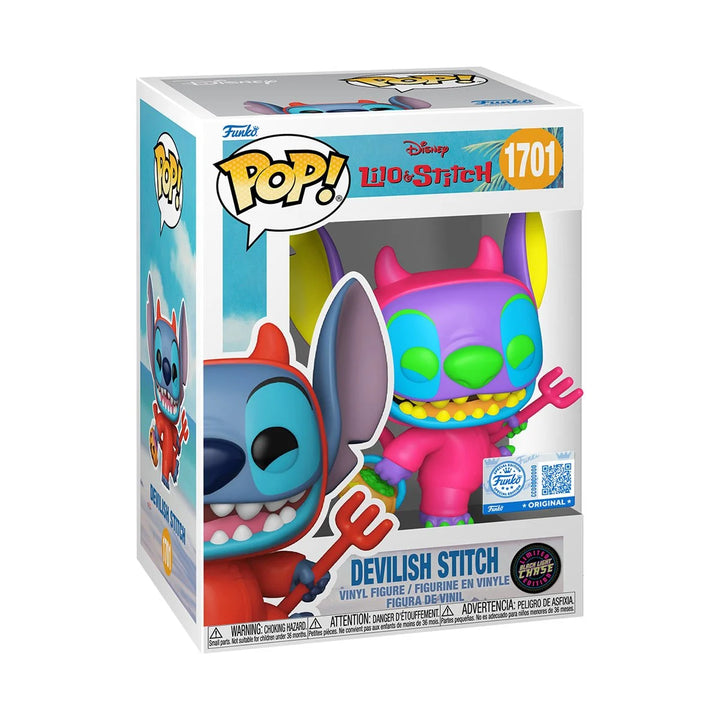Lilo &amp; Stitch Devilish Stitch Funko Pop! Vinyl Figure #1701 - Black Light CHASE